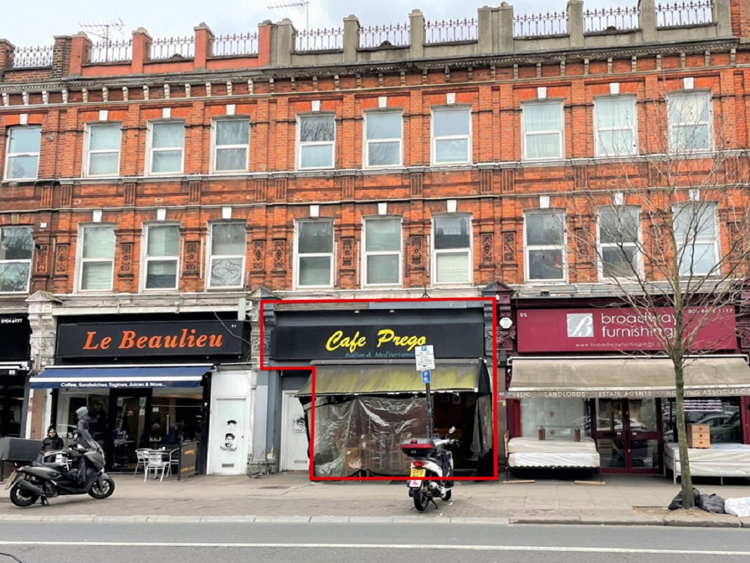 Ground Floor Café in Cricklewood - For Sale with Barnett Ross Auctions for a Guide price of £200,000 (April 2023)
