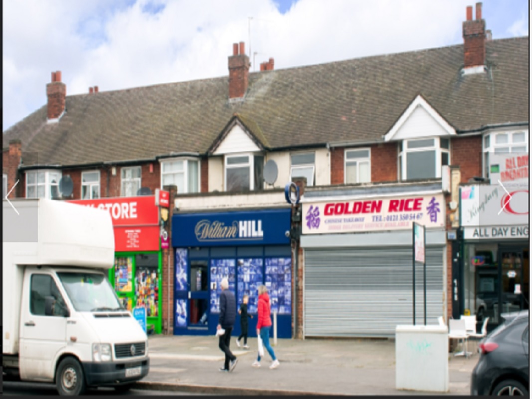 Betting Shop and First Floor Flat in Birmingham - For Sale with Allsop Auctions with a Guide Price of £125-130,000 (April 2023)
