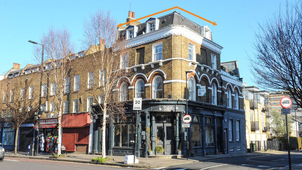 Restaurant let for £27,750 with 3 flats above on long leases in Islington London for sale at Acuitus commercial auctions