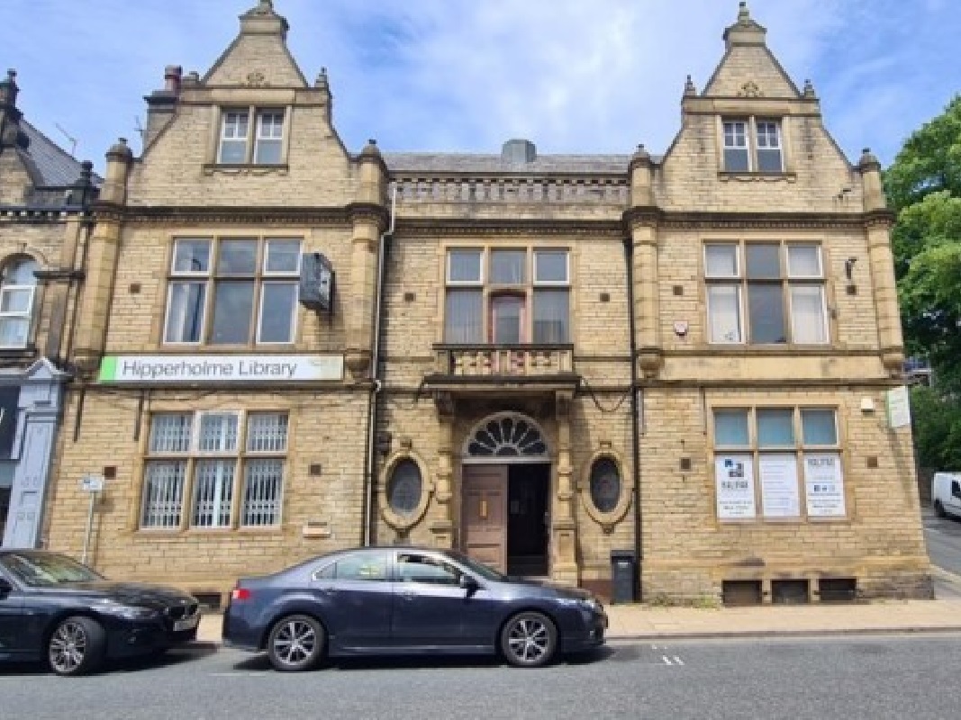 Former Library with Planning Permission for 8 Apartments in Halifax - For Sale with Pugh Auctions with a Guide Price of £228,000 (June 2023)