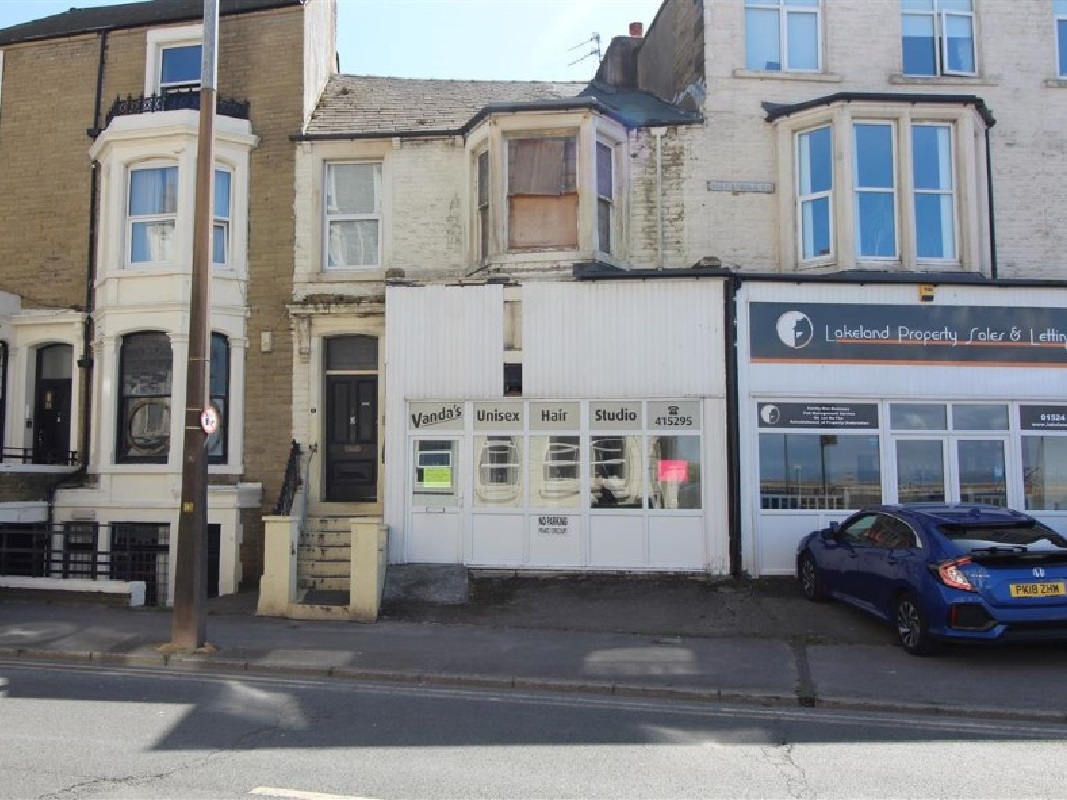 Mixed-Use Property including Retail Unit and 4 Bed House in Morecambe - For Sale with Auction House North West with a Guide Price of £95,000 (July 2023)