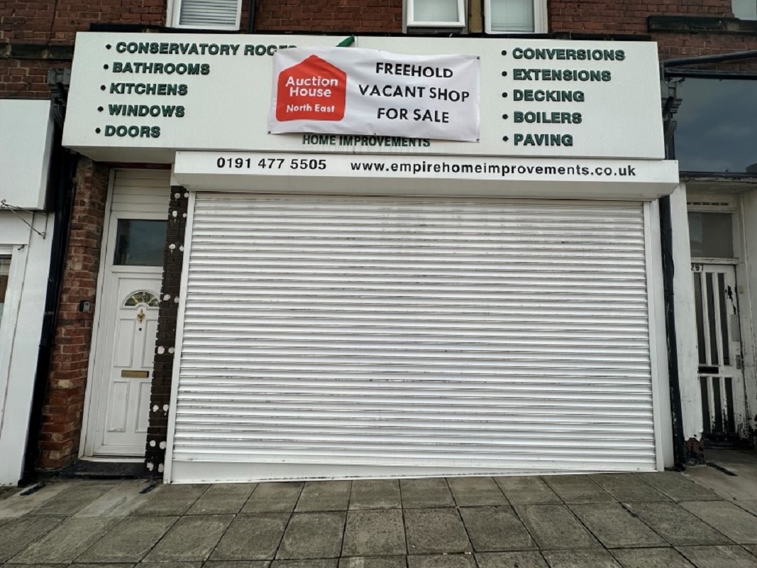 Ground Floor Retail Premises in Gateshead - For Sale with Auction House North East with a Guide Price of £45,000 (October 2023)