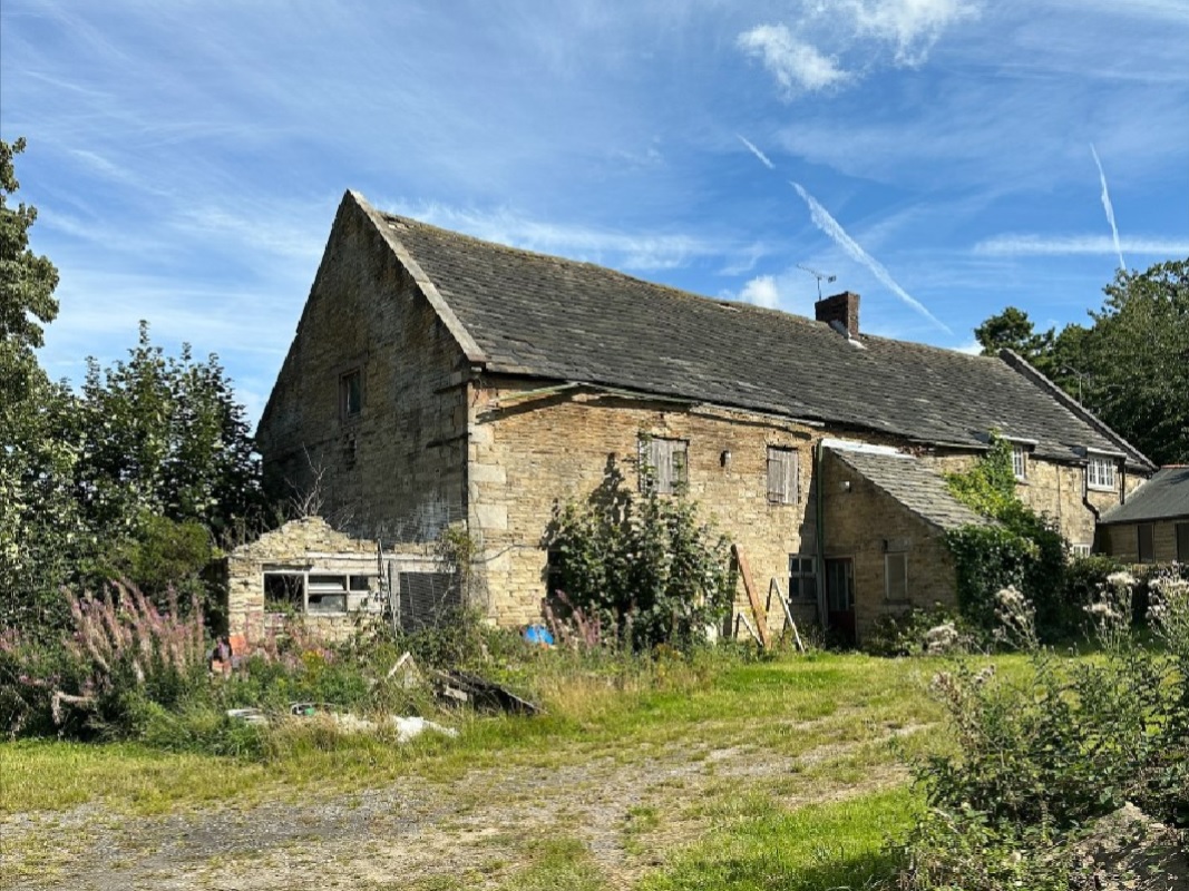 Two Grade II Listed Barns with Planning Permission in Chesterfield - For Sale with Auction House Copelands with a Guide Price of £95,000 (October 2023)