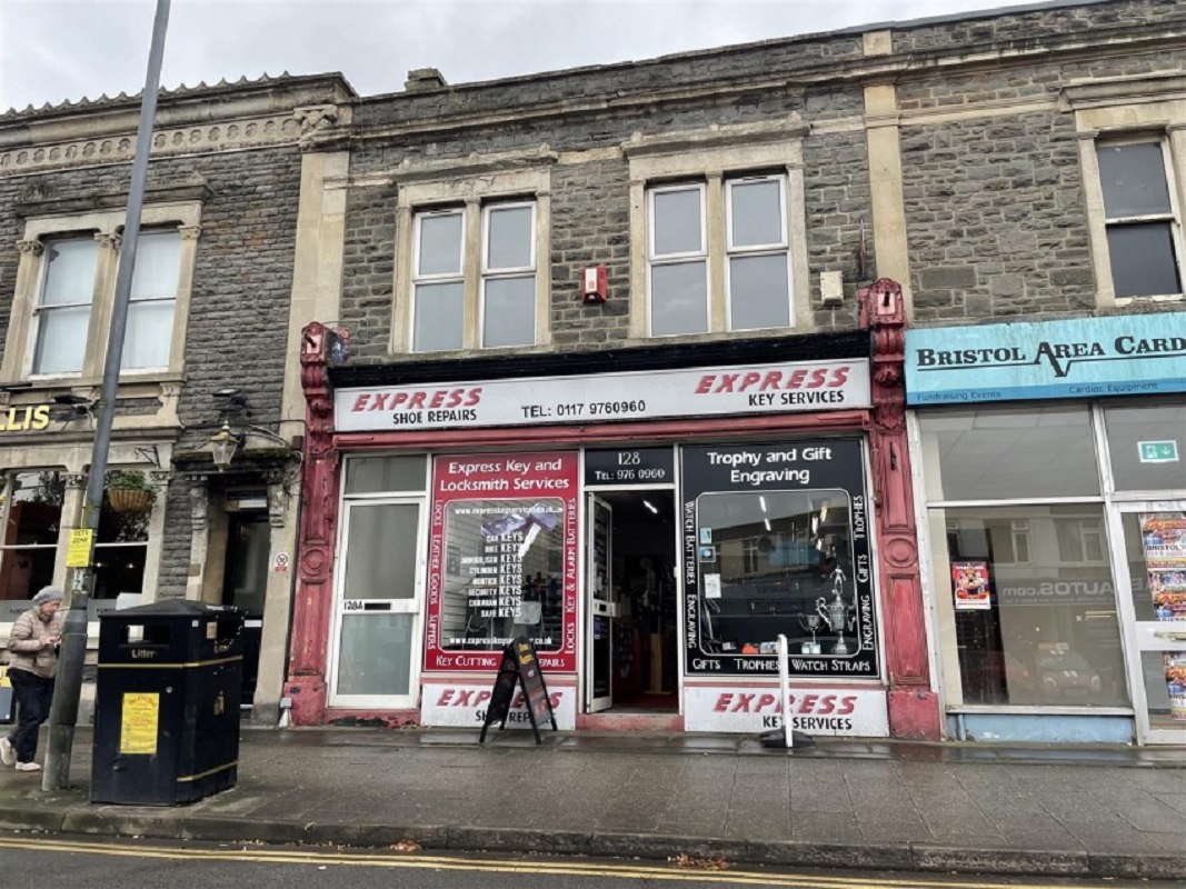 Ground Floor Shop with 3 Bed Flat, Workshop and Yard in Bristol - For Sale with Maggs & Allen Auctions with a Guide Price of £350,000 (November 2023)