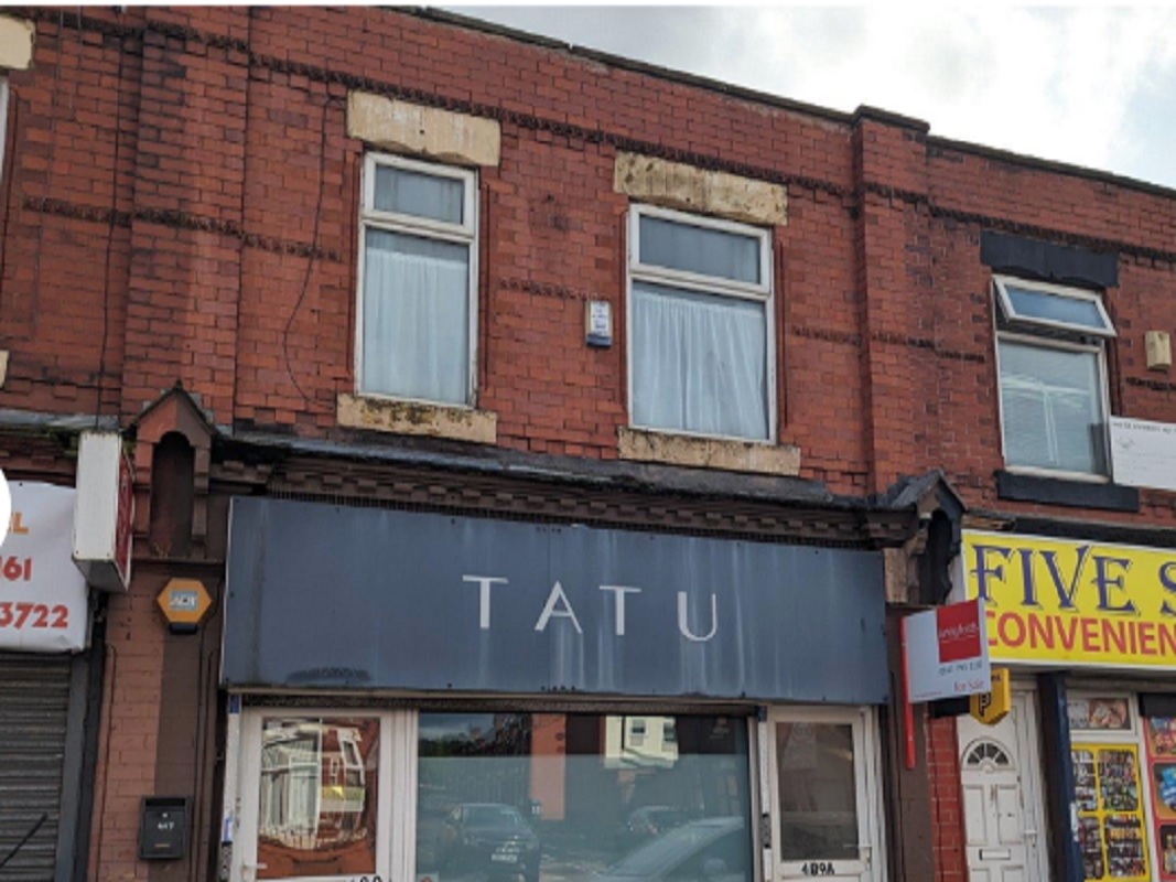 Former Shop with Flat Above in Salford - For Sale with iamsold with a Starting Bid of £175,000 (January 2024)