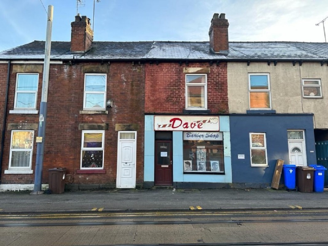 Barbers Shop with Flat in Sheffield - For Sale with Pugh Auctions with a Guide Price of £65,000 (January 2024)