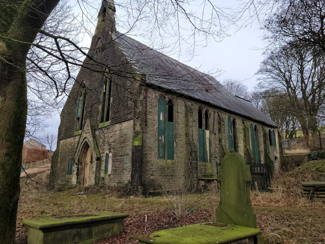 Former Stone Chapel in Delph - For Sale with Pugh Auctions with a Guide Price of £425,000 (January 2024)