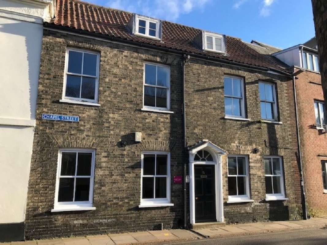 Grade II Listed Former Office Premises in Kings Lynn - For Sale with Auction House East Anglia with a Guide Price of £250,000 (February 2024)